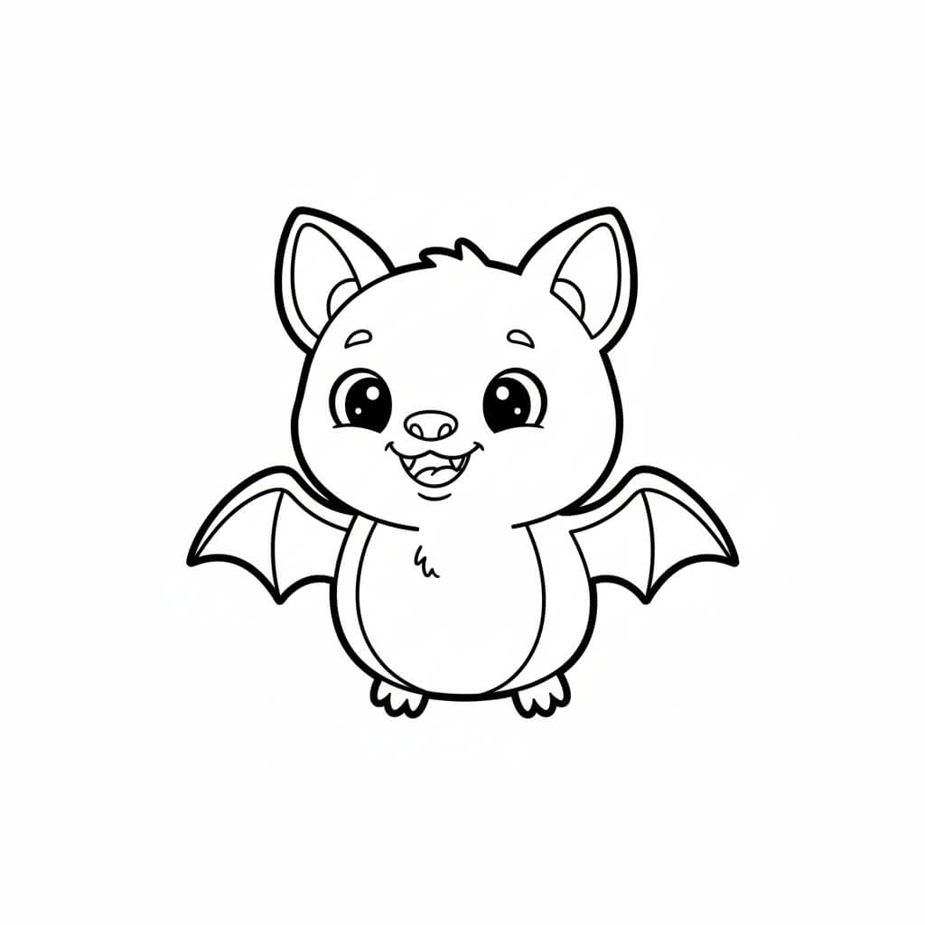 Színezhető letölthető kis denevér