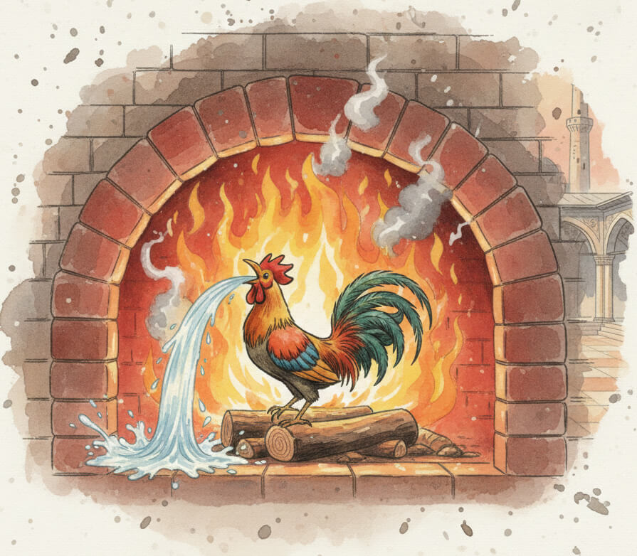 A kiskakast a tűzbe vetik